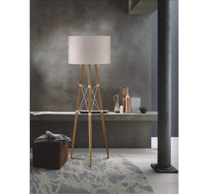 Amber Floor Lamp White - Lifestyle
