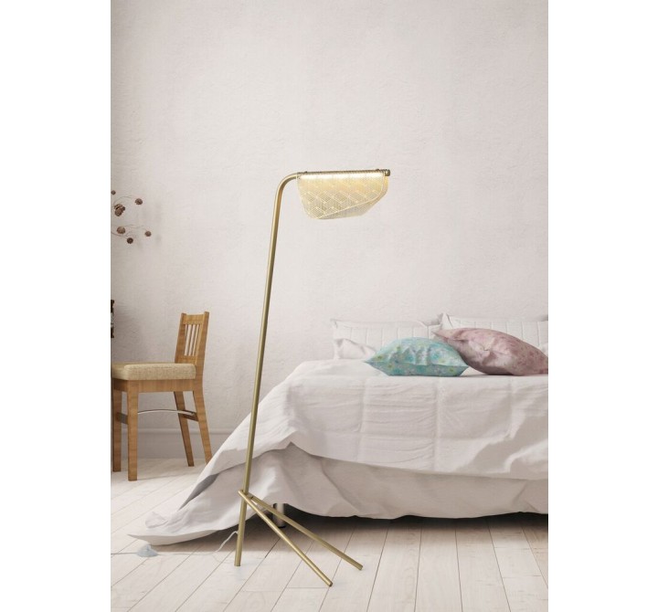Piper Floor Lamp Golden Carbon Steel - Lifestyle