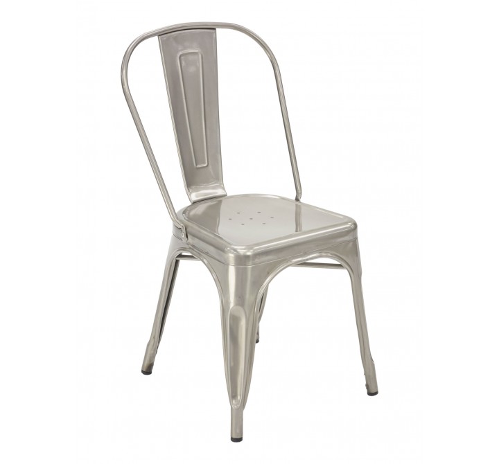 Industrial Chair Clearcoat and Solid Colors - Silver