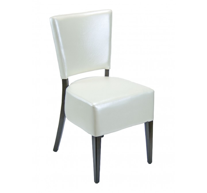 European Beechwood Wood Dining Chair - White - Front