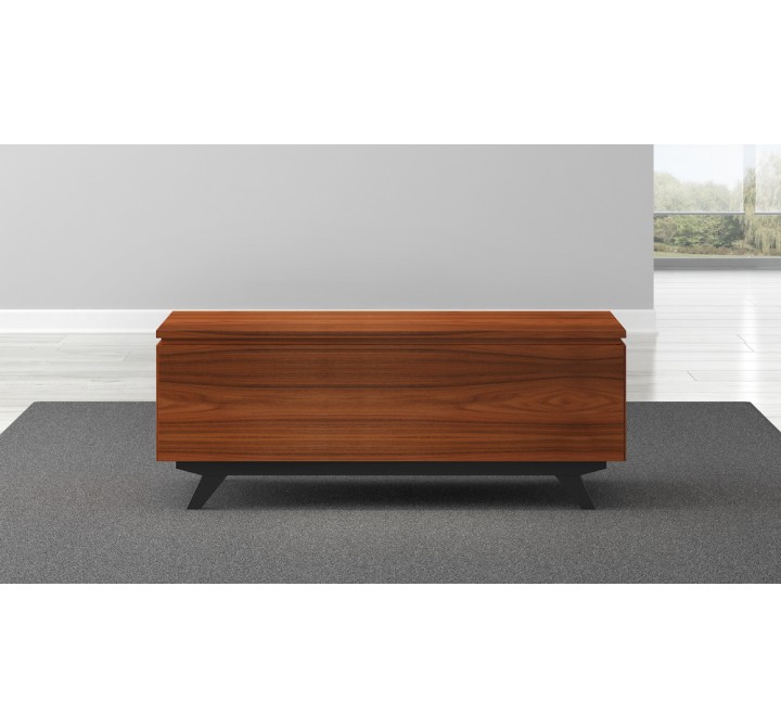 Furnitech Signature 48" Mid-Century Modern Coffee Table in Iron Wood - Closed