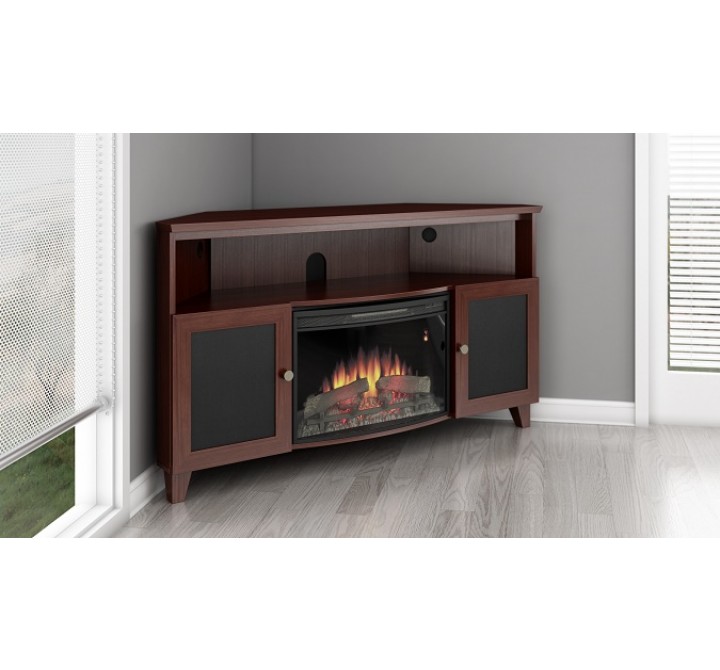 Furnitech Shaker TV Console w/ Electric Fireplace