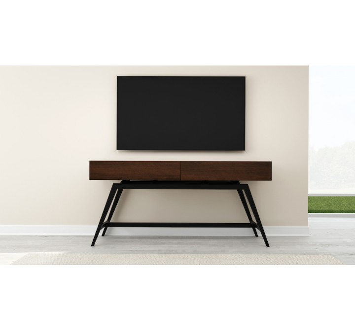 Furnitech Signature 63" Mid-Century Modern Console Table in Cognac- Front