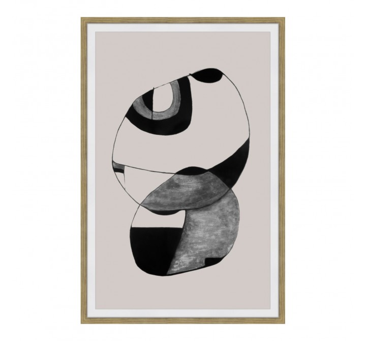 Happiness 1 Abstract Ink Print Wall Décor - Front
