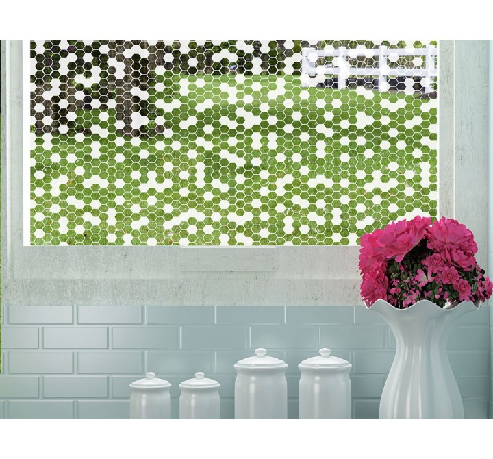 Odhams Press Honeycomb Decorative Window Film  - Optically Clear