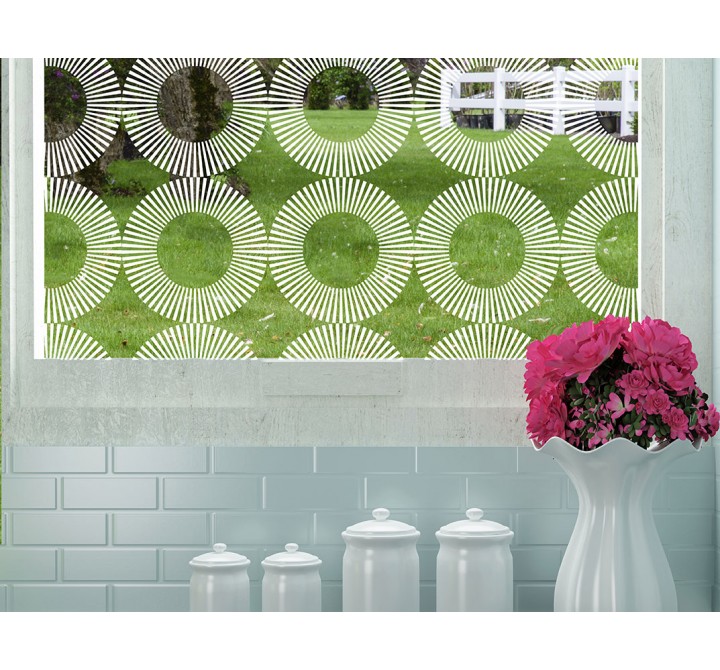 Odhams Press Radial Decorative Window Film - Optically Clear