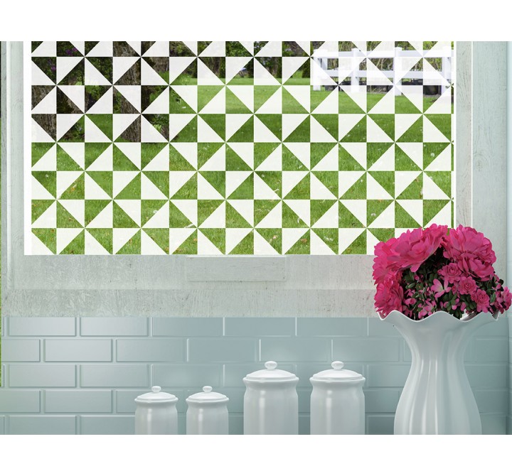 Odhams Press Pinwheel Decorative Window Film - Optically Clear