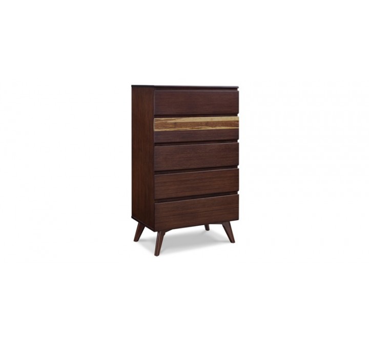 Azara Five Drawer Chest - Side Angled