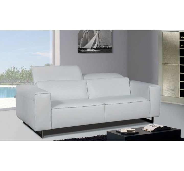 Giadia Loveseat With Adjustable Neck Rest Cushions White