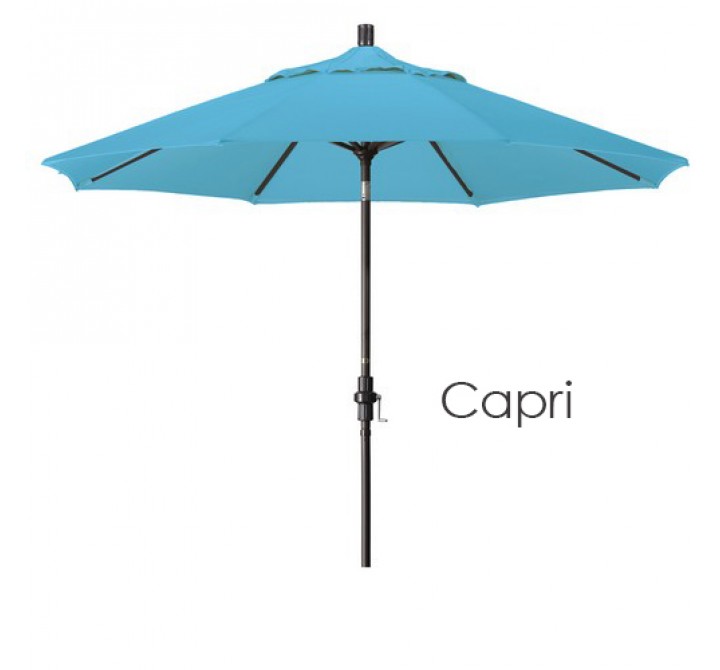 California Umbrella 9' Aluminum Market Umbrella Collar Tilt - Bronze - Pacifica