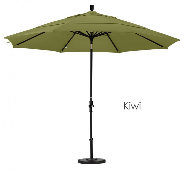 California Umbrella 11' Aluminum Market Umbrella Collar Tilt Matted White - Olefin