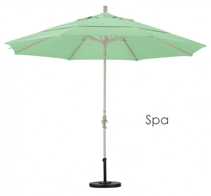 California Umbrella 11' Aluminum Market Umbrella Collar Tilt DV Sand - Pacifica