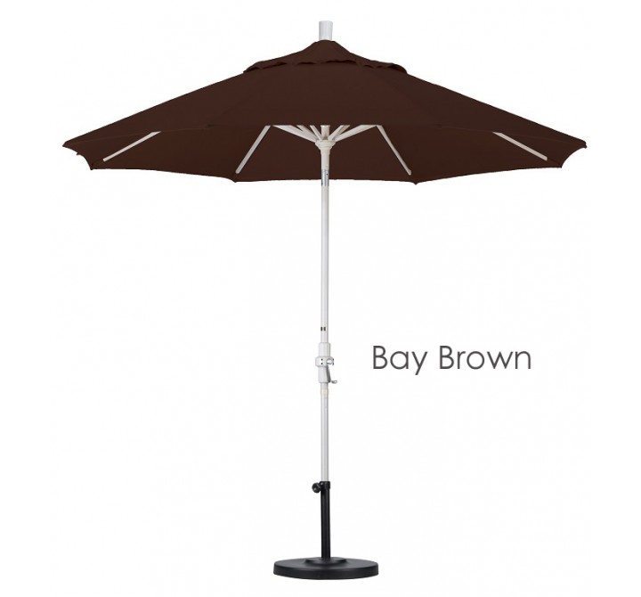 California Umbrella 9' Aluminum Market Umbrella Collar Tilt - Sand - Sunbrella