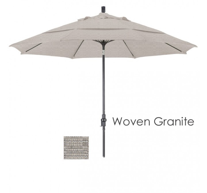 California Umbrella 11' Aluminum Market Umbrella Collar Tilt DV Bronze - Olefin