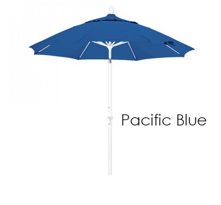 California Umbrella 9' Fiberglass Market Umbrella Collar Tilt M White - Pacifica