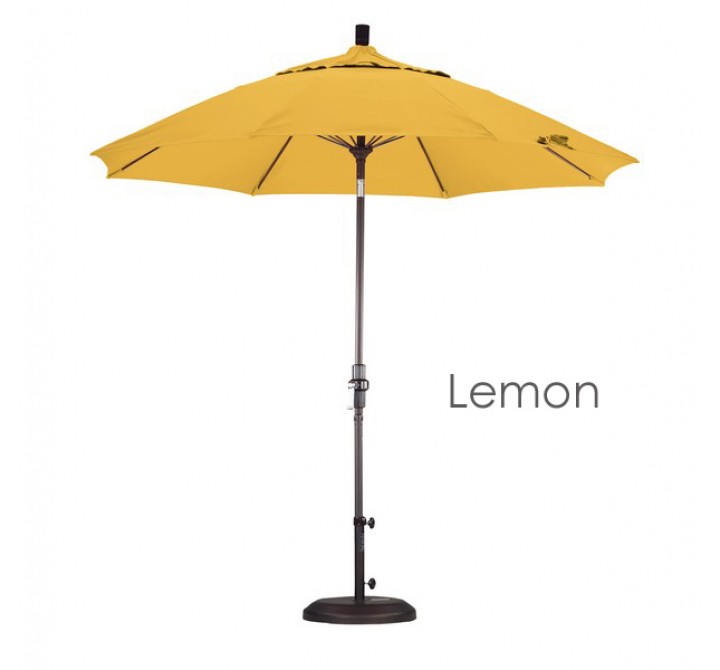 California Umbrella 9' Fiberglass Market Umbrella Collar Tilt Bronze - Olefin