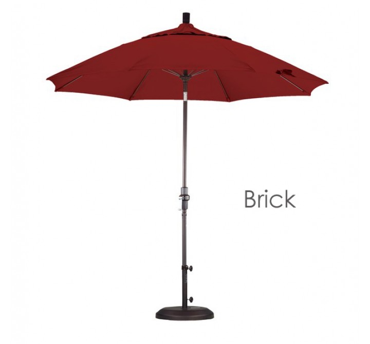 California Umbrella 9' Fiberglass Market Umbrella Collar Tilt Bronze - Pacifica
