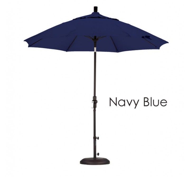 California Umbrella 9' Fiberglass Market Umbrella Collar Tilt M Black - Sunbrella