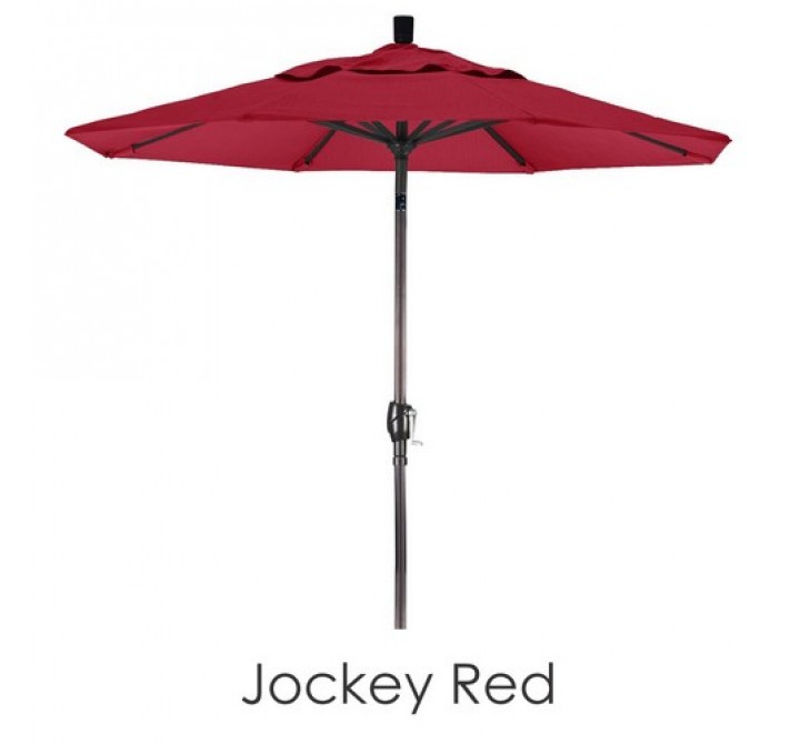 California Umbrella 7.5' Aluminum Market Umbrella Push Tilt Bronze - Sunbrella