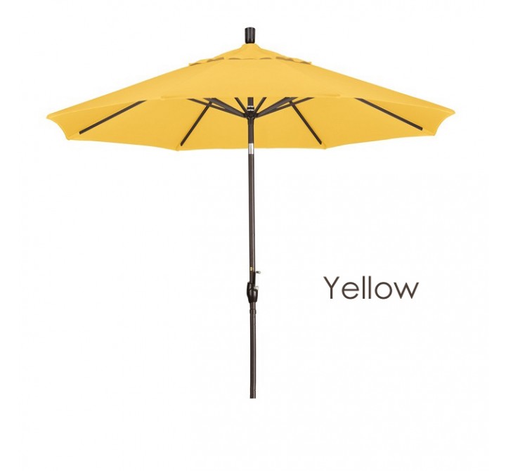 California Umbrella 9' Aluminum Market Umbrella Push Tilt - Bronze - Pacific