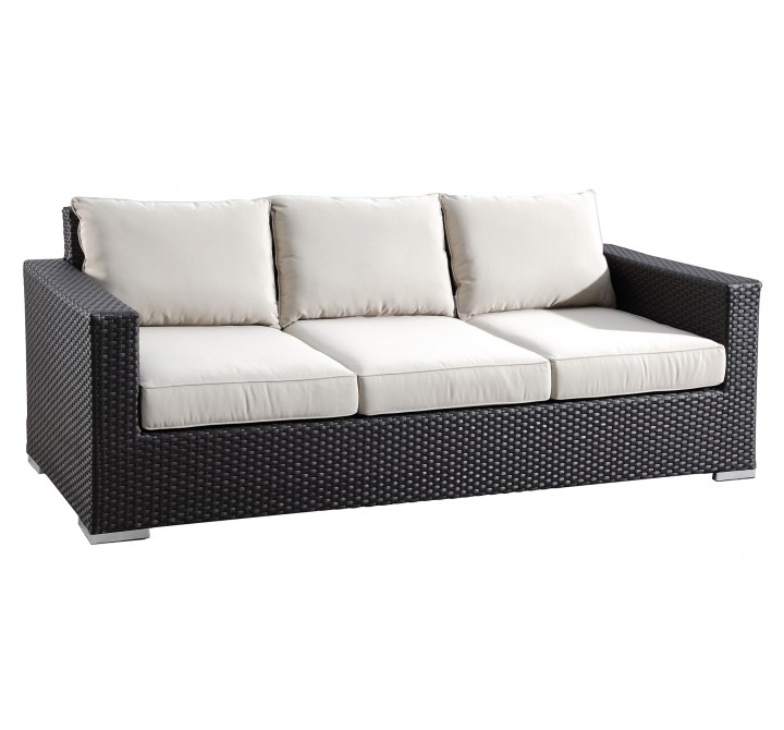 Sunset West Wicker Solana Sofa With Cushions