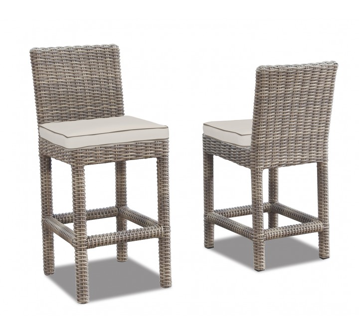 Coronado Wicker Barstool With Cushions