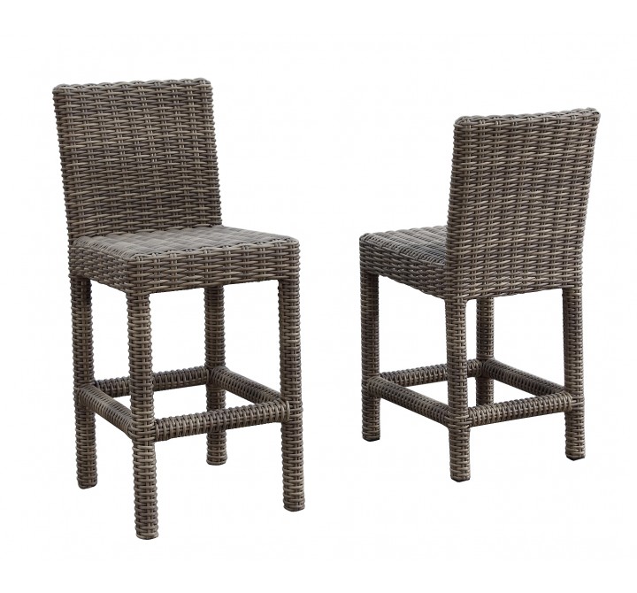 Sunset West Coronado Wicker Counter Stool With Cushions