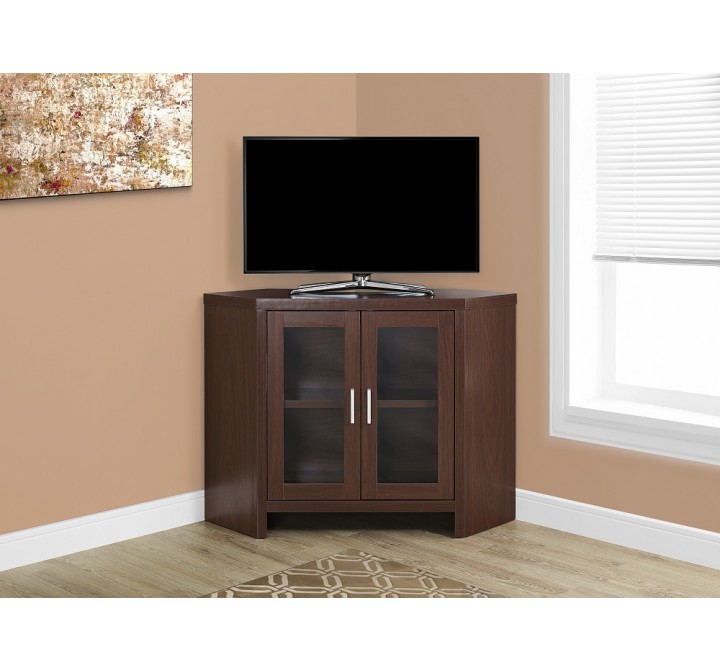 Warm Cherry Corner With Glass Doors