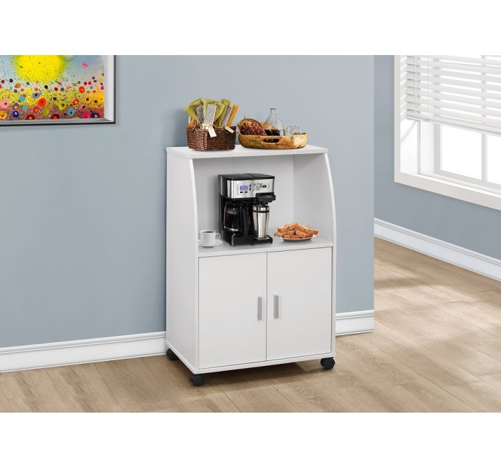 Kitchen Cart - 33"h / White On Castors