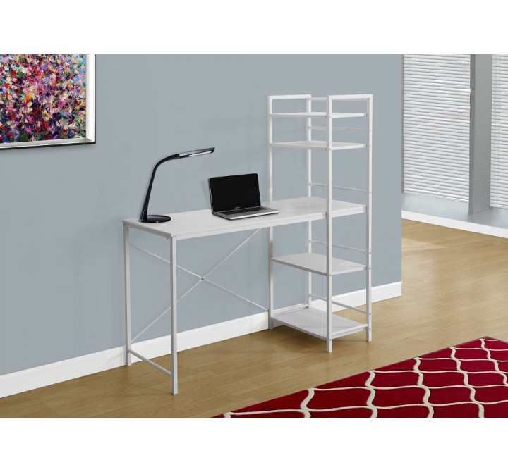 48"L / White Top / White Metal