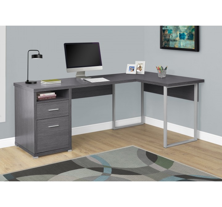 Computer Desk - 80"L Grey