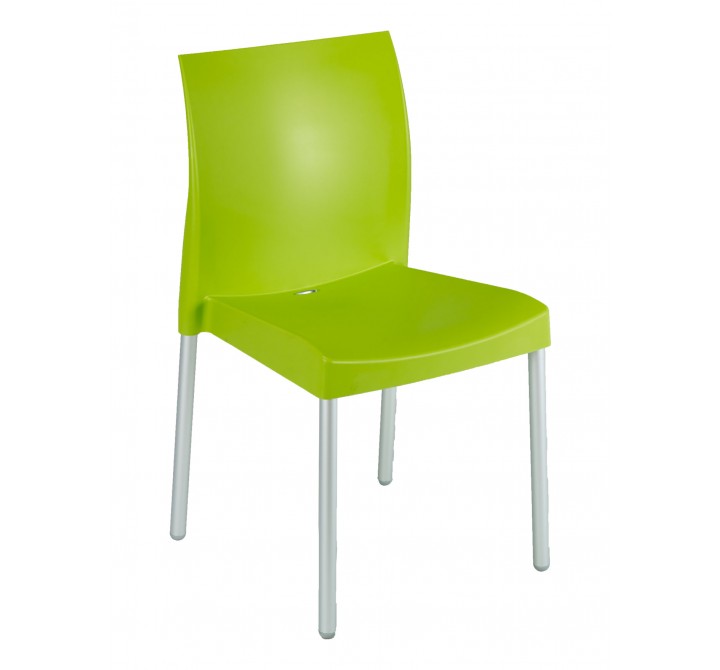 Polypropylene Shell With Aluminum Legs Side Chair - WIC-10 - Leaf