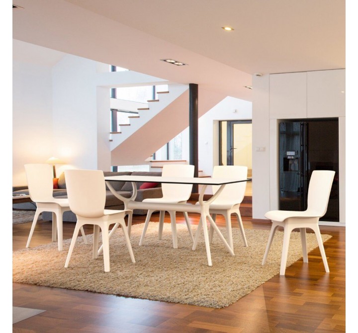 Compamia Bloom Extendable 7-Piece Patio Dining Set - White