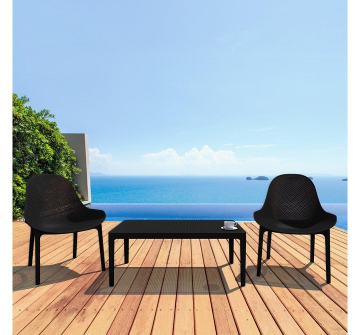 Compamia Sky 3-Piece Lounge Set - BLACK