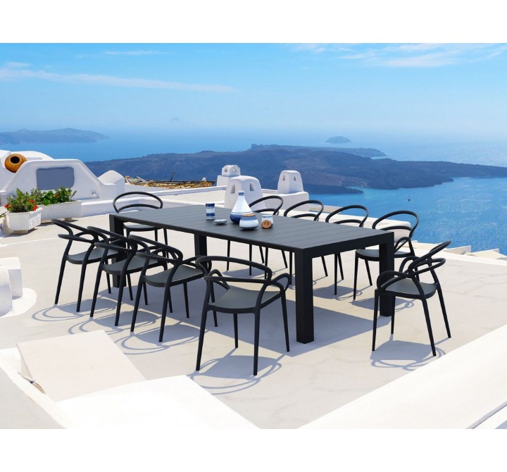  Compamia Vegas 102-118 Inch Extendable Dining Table - Black