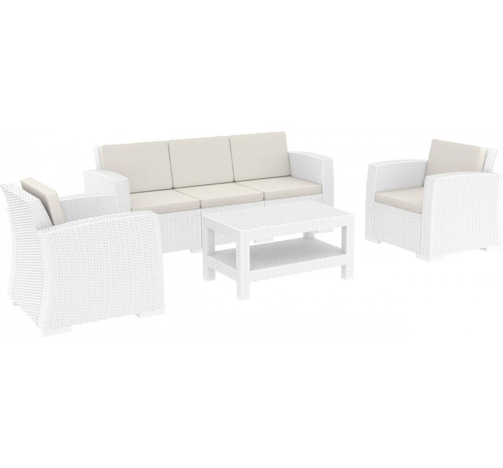 Monaco Resin Patio Seating - White
