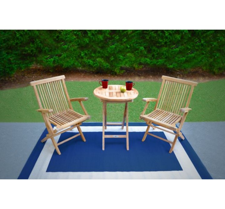 Jakarta Teak Folding Table And Chairs - Lifestyle