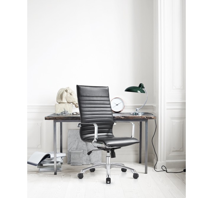 Woodstock Marketing Janis High Back Swivel Arm Chair - Black Lifestyle