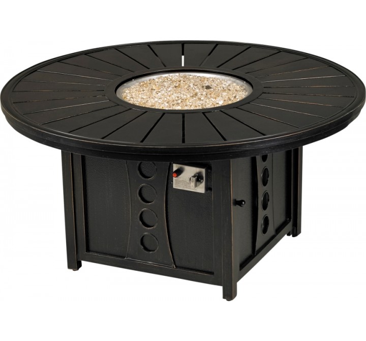 Patio Resort Lifestyle Jamaica 52" Round Fire Table - Angled