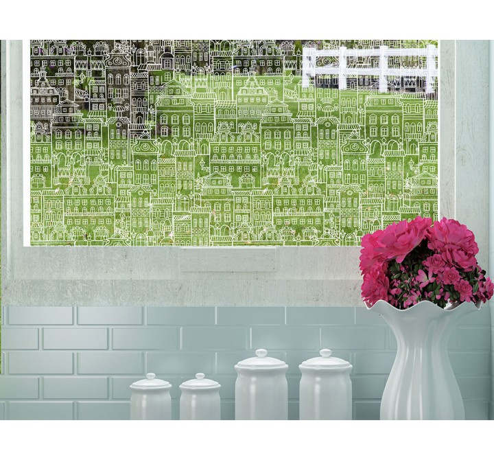 Odhams Press Little City Decorative Window Film - Optically Clear