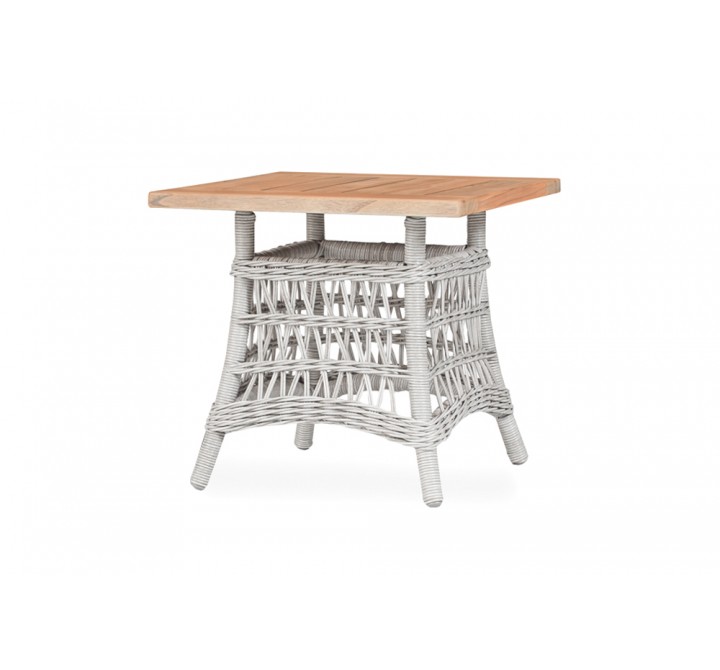 Mackinac 24" Square End Table in Putty - Angled