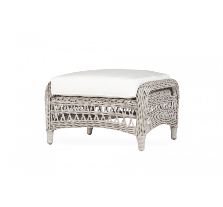 Mackinac Ottoman in Putty Wicker - Angled