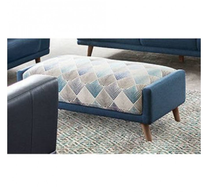 Diamond Sofa Magnetic Patterned Fabric Rectangular Ottoman