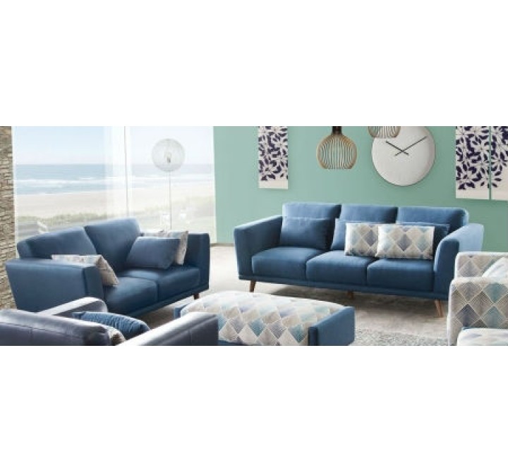 Diamond Sofa Magnetic Solid Fabric Sofa & Loveseat 2PC Set with Accent Pillows 
