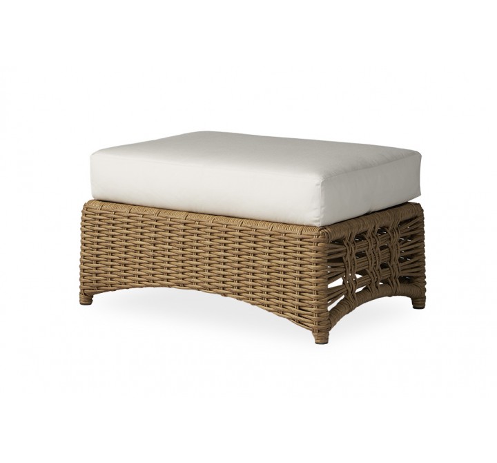 Magnolia Ottoman in Sandcastle - Angle