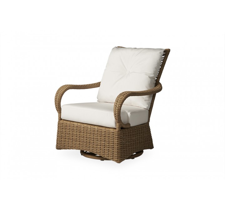 Magnolia Swivel Glider Lounge Chair in Sandcastle - Angle