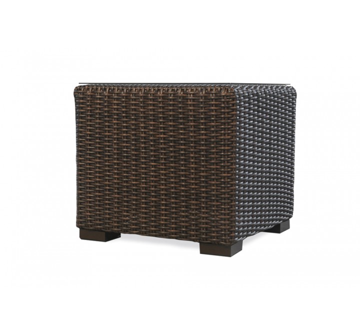 Mesa 22" Square Cube End Table in Pecan - Angled