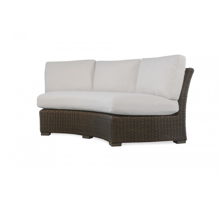 Mesa Curved Sofa Sectional in Pecan - Angled