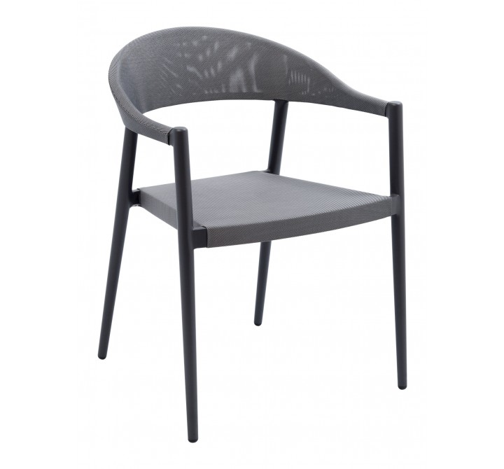 Powder Coated Aluminum Frame Arm Chair W/ Textilene Seat And Back - TEX-01 A