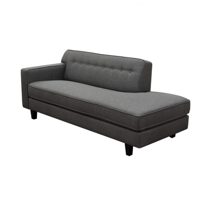 Diamond Sofa Mid-Century LF Chaise - Slate Textured Fabric